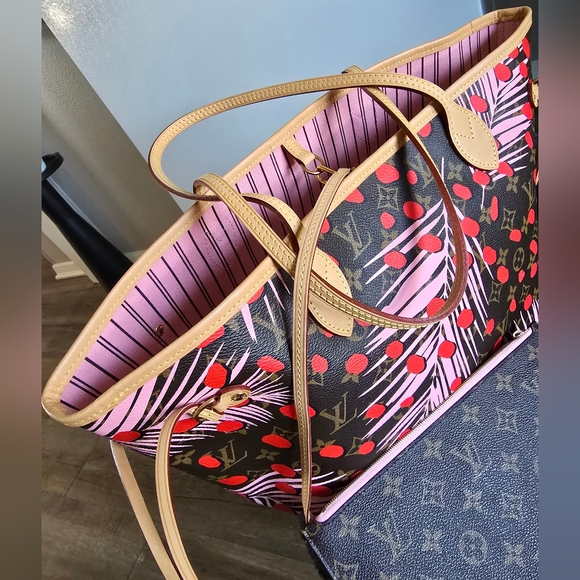 Authentic Louis Vuitton Limited Edition Jungle Dot Neverfull bag MM Size - Picture 3 of 12